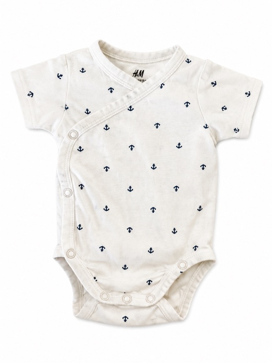 H&M Other - H&M Organic Cotton Wrap Around White Baby One-Piece Bodysuit